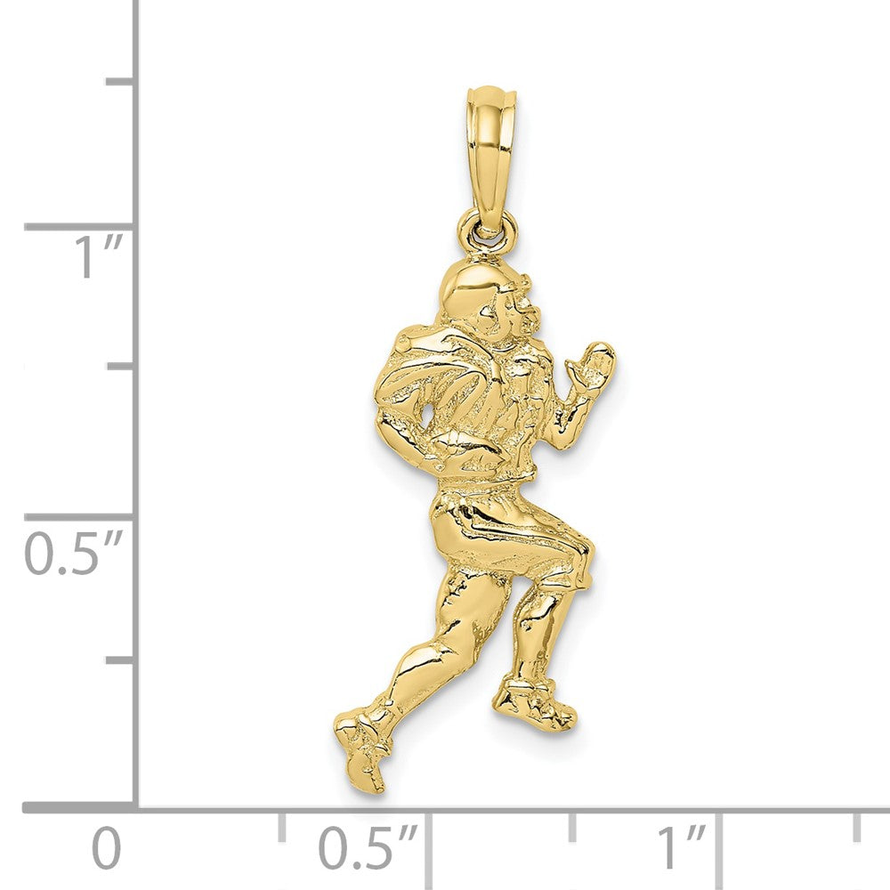 FJC Finejewelers 10 kt Yellow Gold Polished Running Football Player Charm 25 x 11 mm
