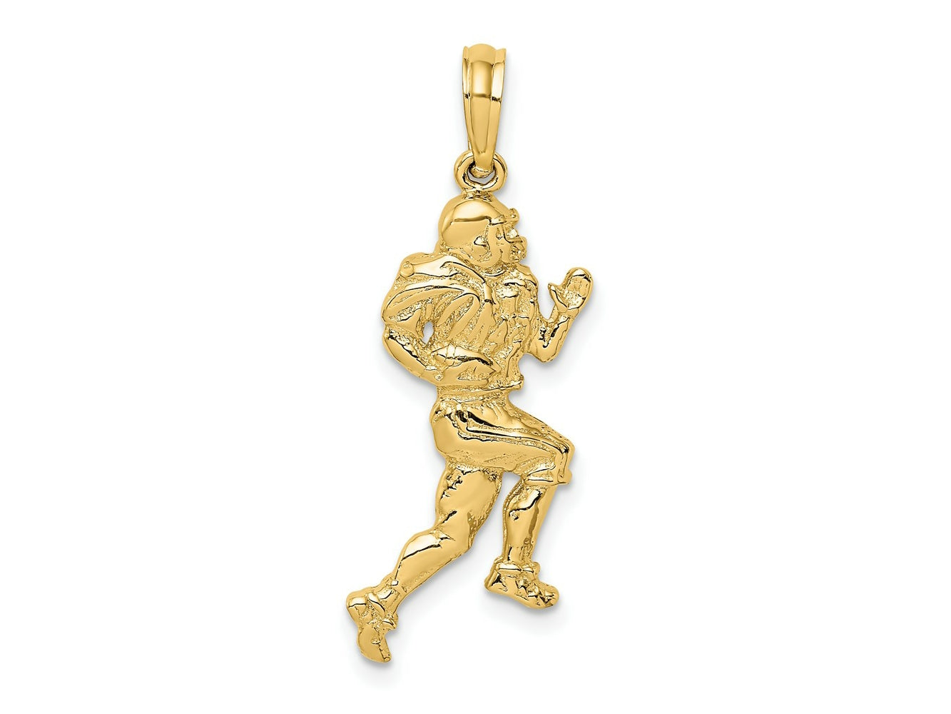 FJC Finejewelers 10 kt Yellow Gold Polished Running Football Player Charm 25 x 11 mm