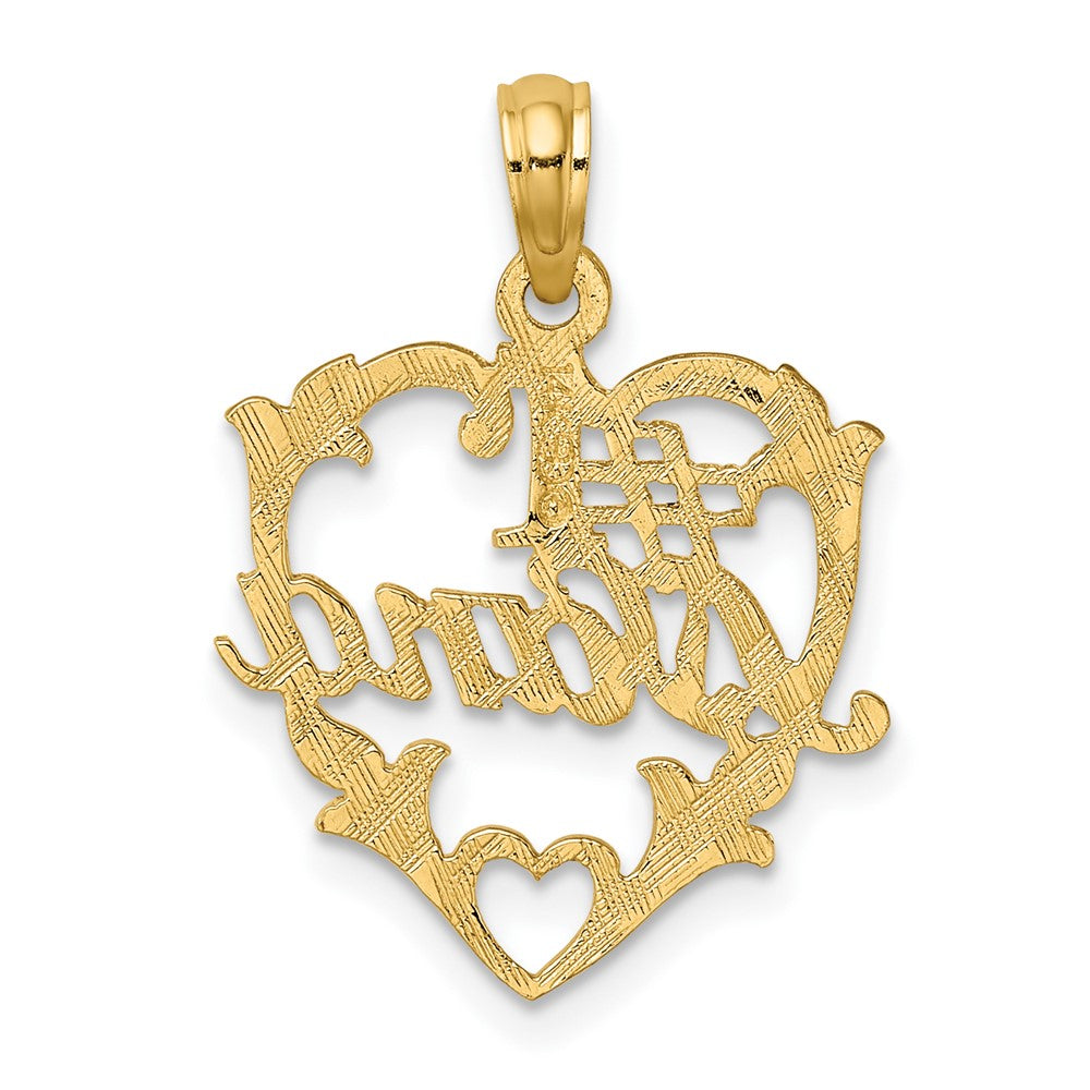 FJC Finejewelers 10 kt Yellow Gold #1 NANA in Heart Charm 20 x 17 mm
