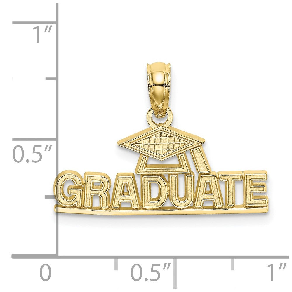 FJC Finejewelers 10 kt Yellow Gold Polished GRADUATE Under Cap Charm 13 x 21 mm