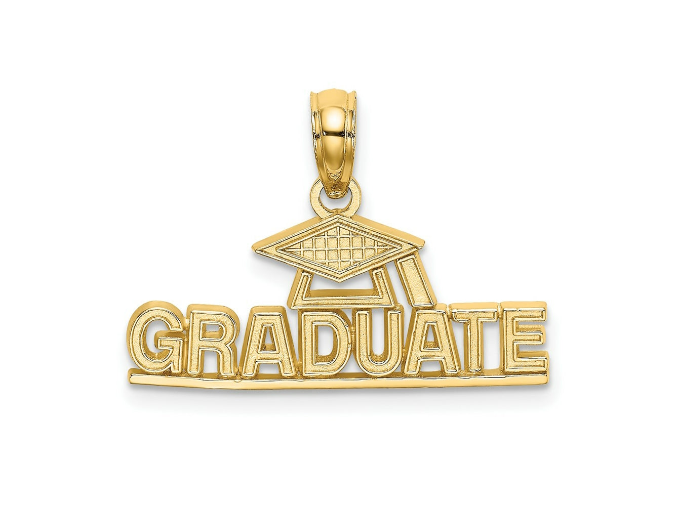 FJC Finejewelers 10 kt Yellow Gold Polished GRADUATE Under Cap Charm 13 x 21 mm