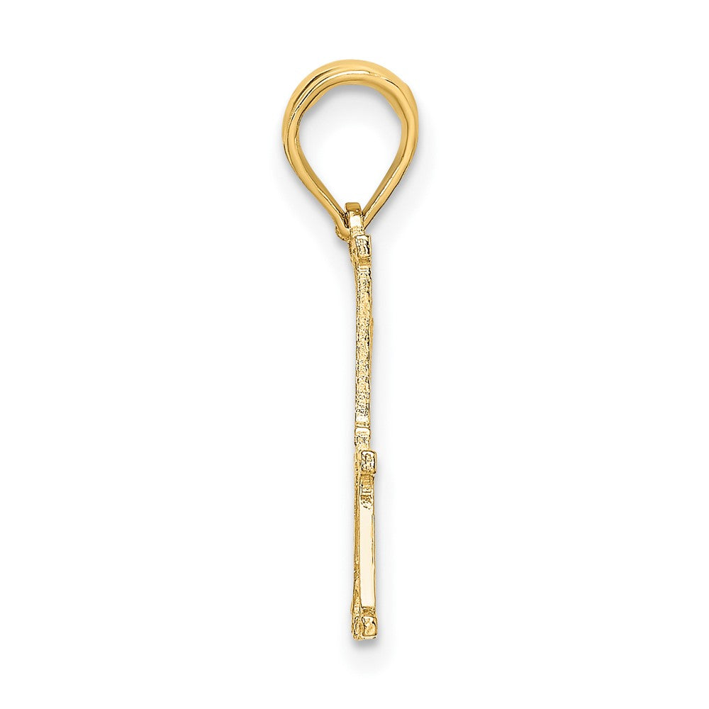 FJC Finejewelers 10 kt Yellow Gold #1 PAPA Cut-out Charm 18 x 23 mm