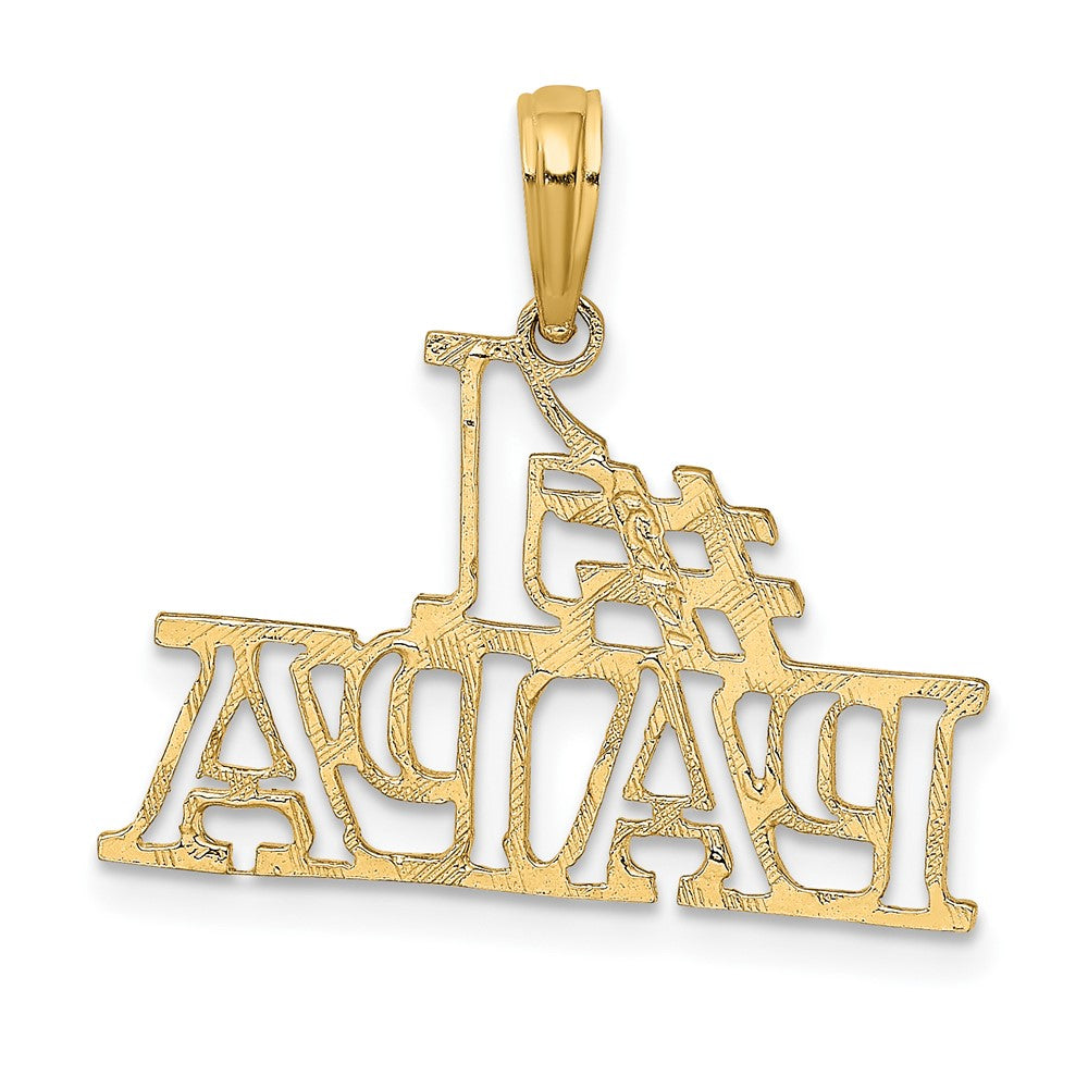 FJC Finejewelers 10 kt Yellow Gold #1 PAPA Cut-out Charm 18 x 23 mm