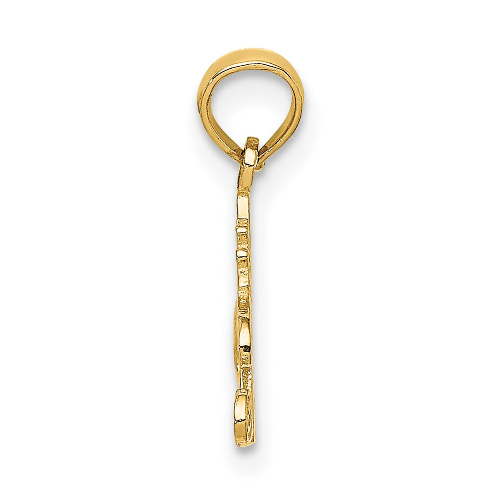 FJC Finejewelers 10 kt Yellow Gold #1 PRINCESS Charm 10 x 19 mm