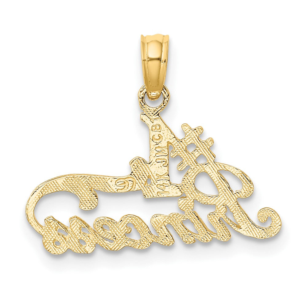 FJC Finejewelers 10 kt Yellow Gold #1 PRINCESS Charm 10 x 19 mm
