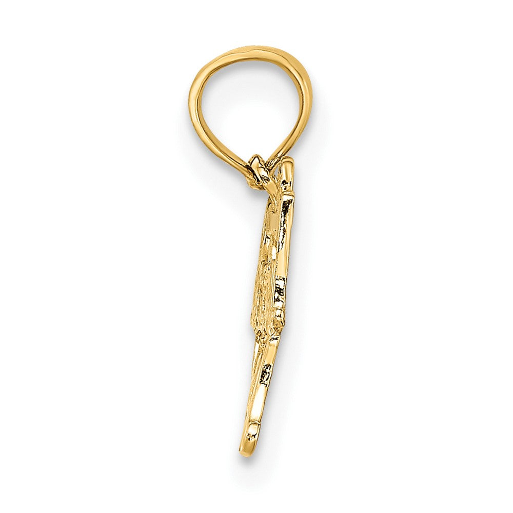 FJC Finejewelers 10 kt Yellow Gold BASEBALL MOM Charm 10 x 15 mm