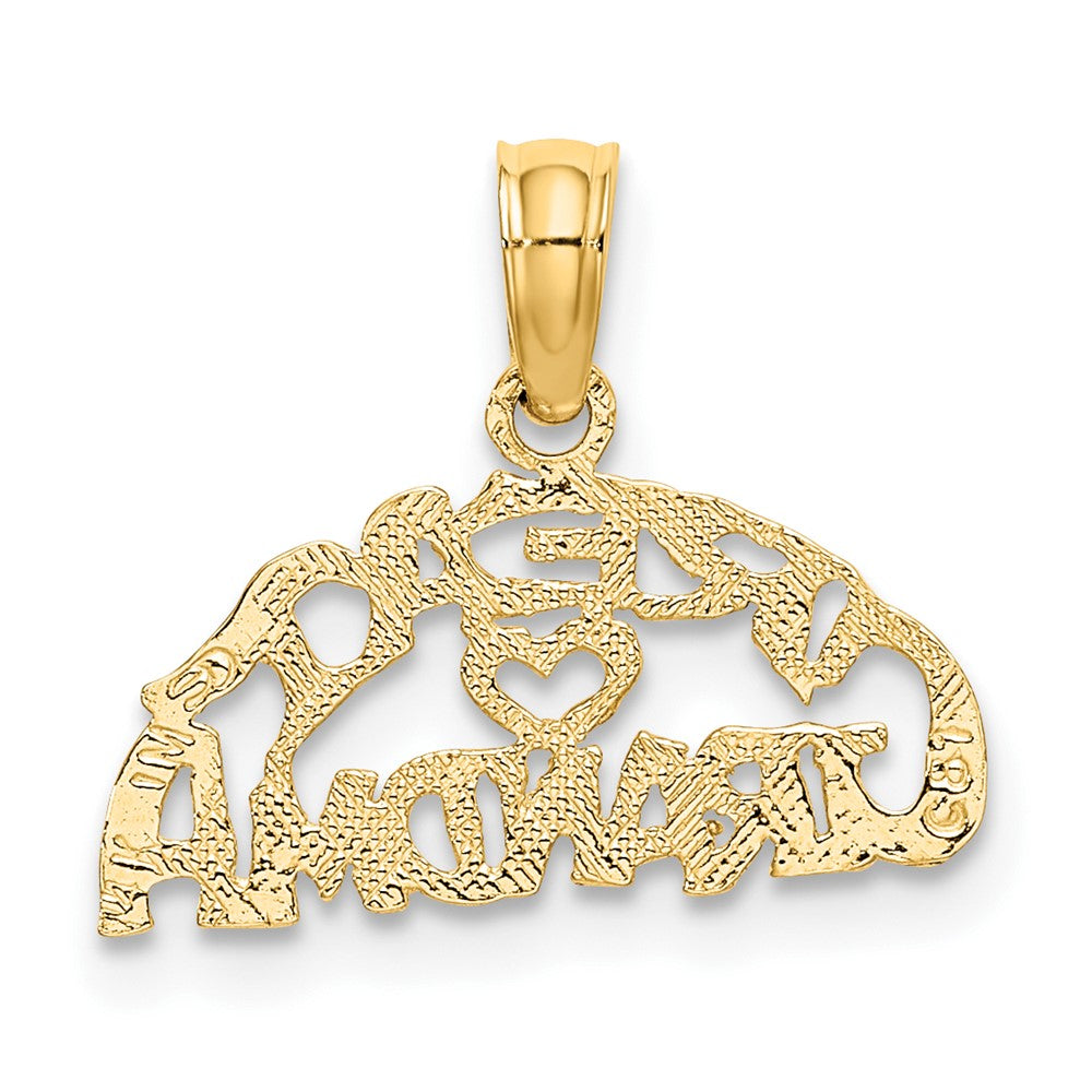 FJC Finejewelers 10 kt Yellow Gold Block and Engraved GREAT GRANDMA Charm 11 x 16 mm