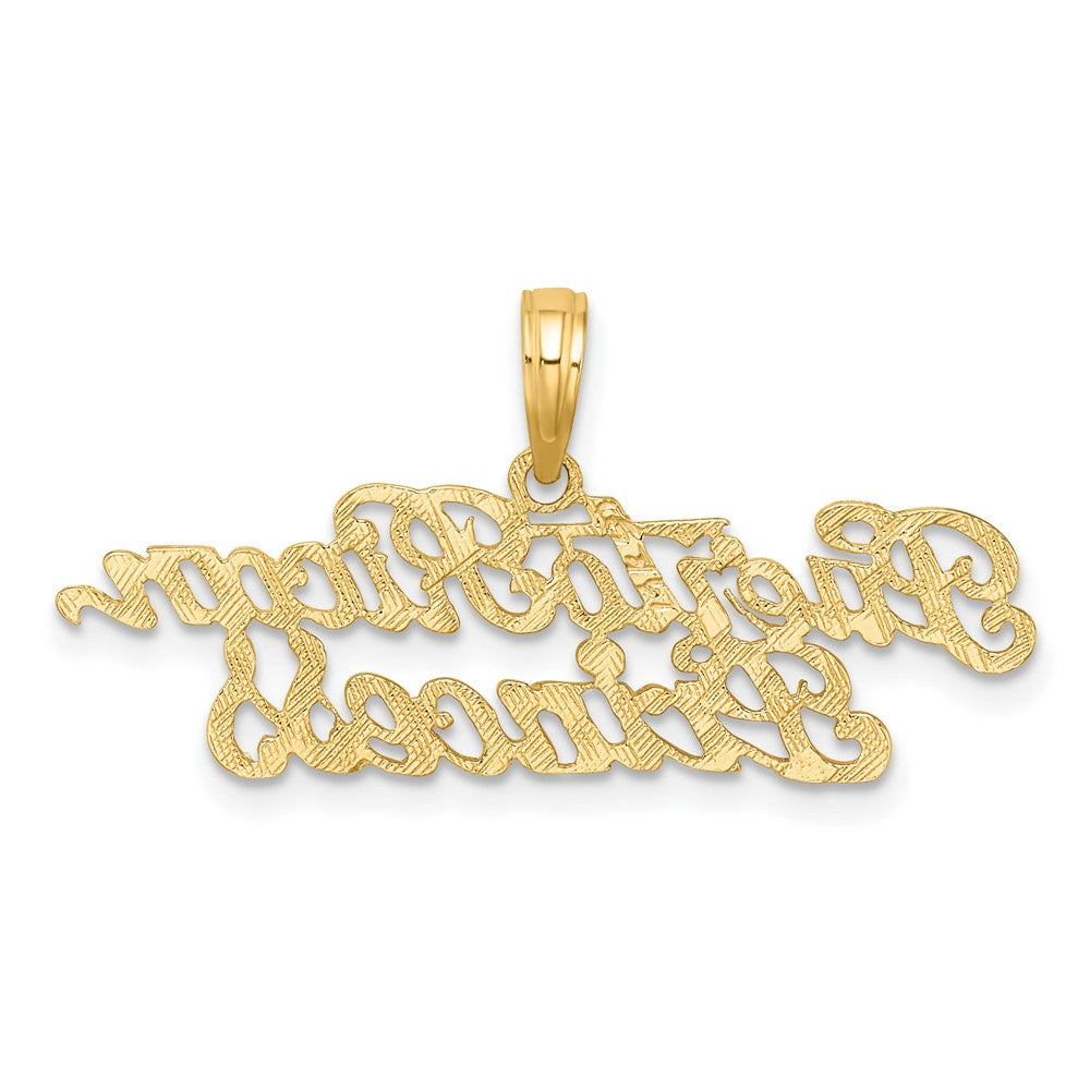 FJC Finejewelers 10 kt Yellow Gold PUERTO RICAN PRINCESS Charm 10 x 32 mm