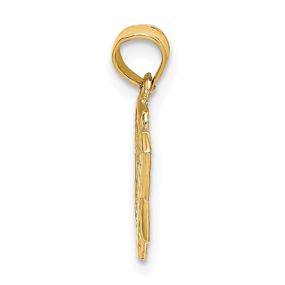 FJC Finejewelers 10 kt Yellow Gold School Book and Ruler Charm 8 x 27 mm