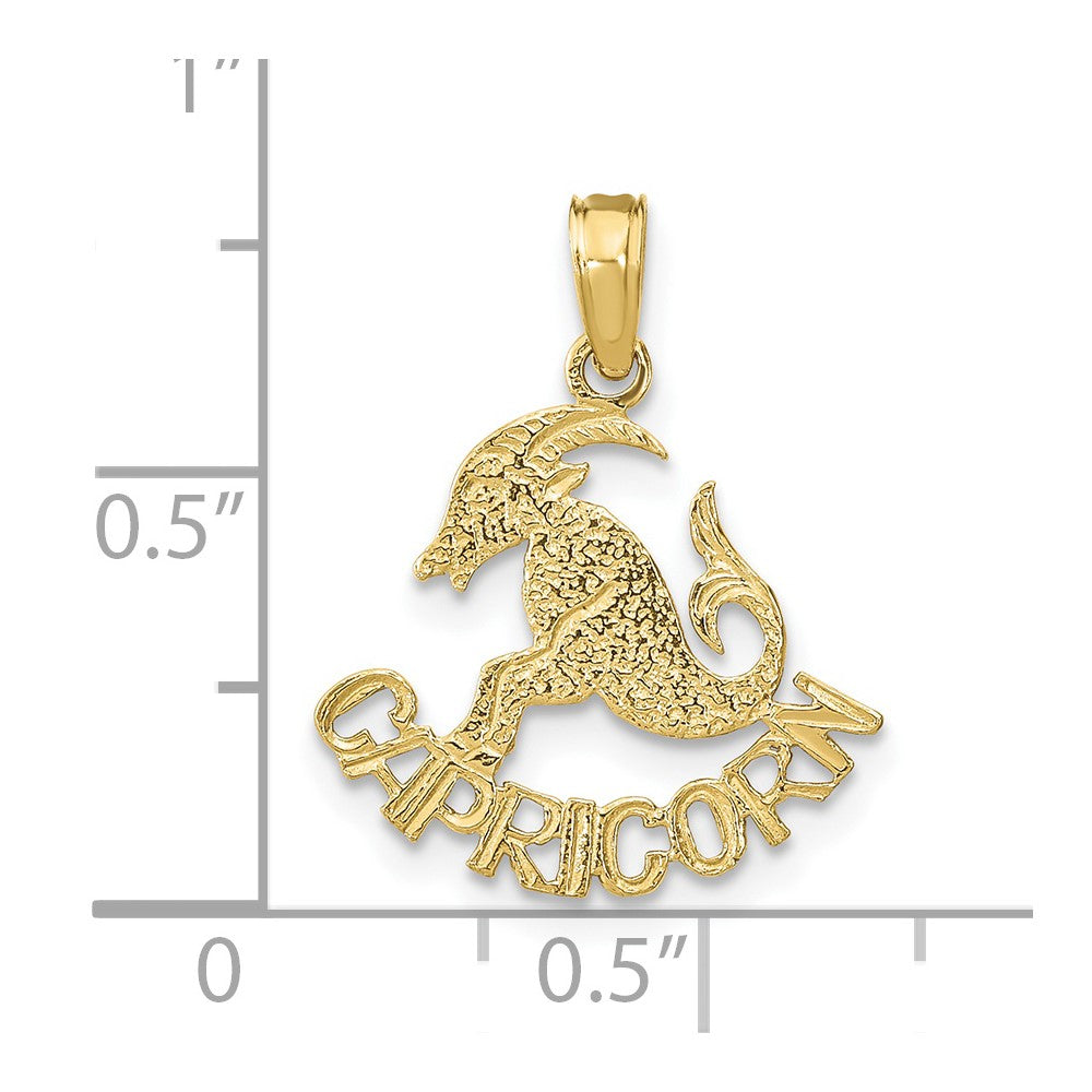 FJC Finejewelers 10 kt Yellow Gold CAPRICORN Zodiac Charm 17 x 16 mm