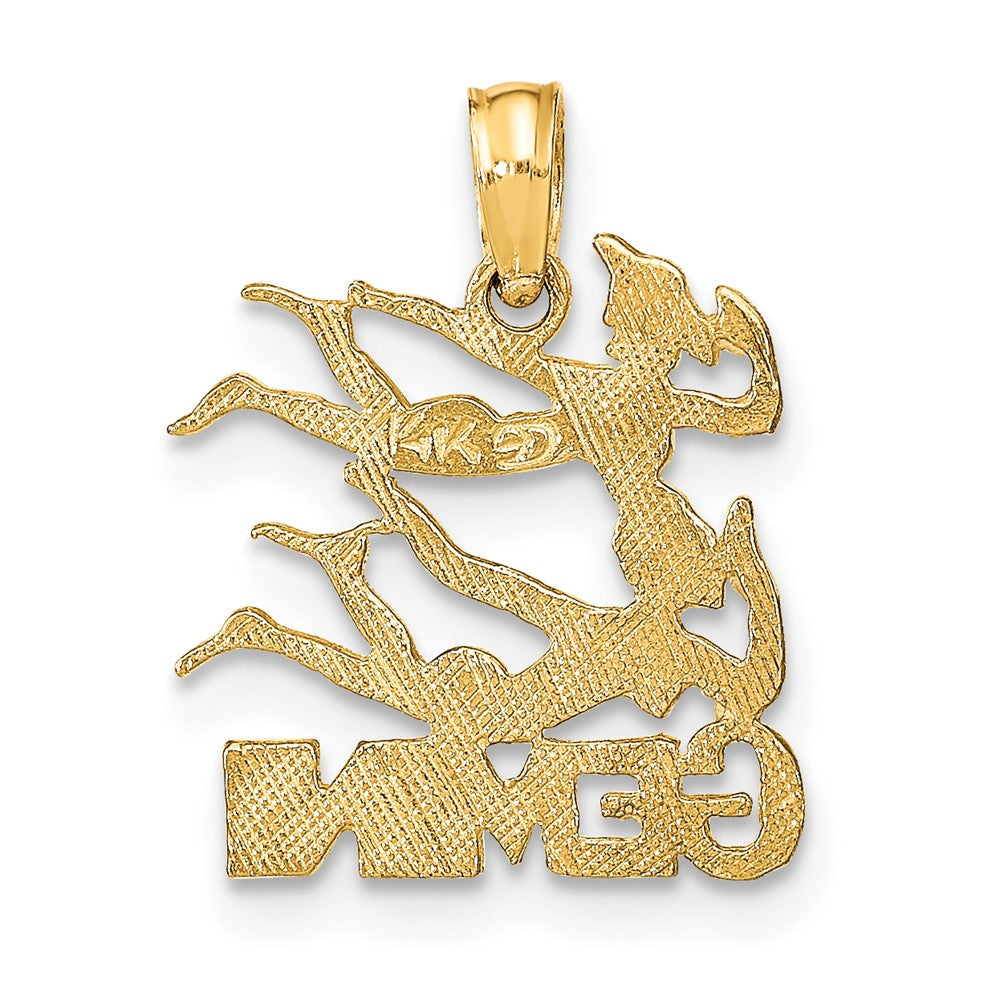 FJC Finejewelers 10 kt Yellow Gold GEMINI Zodiac Charm 18 x 13 mm