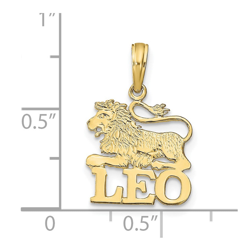 FJC Finejewelers 10 kt Yellow Gold LEO Zodiac Charm 19 x 13 mm
