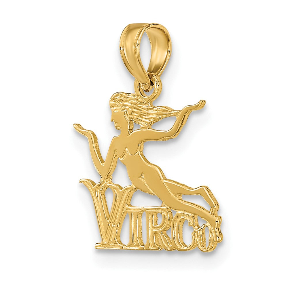 FJC Finejewelers 10 kt Yellow Gold VIRGO Zodiac Charm 17 x 13 mm
