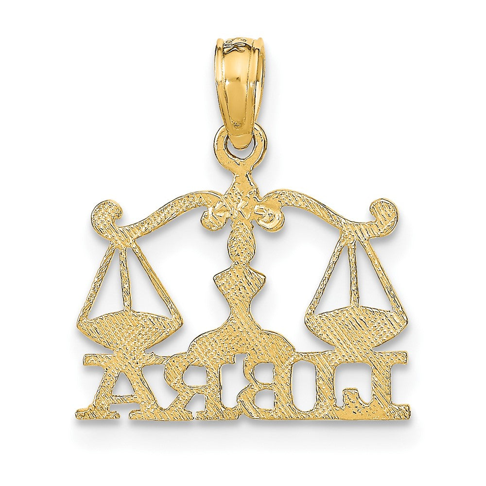 FJC Finejewelers 10 kt Yellow Gold LIBRA Zodiac Charm 18 x 15 mm