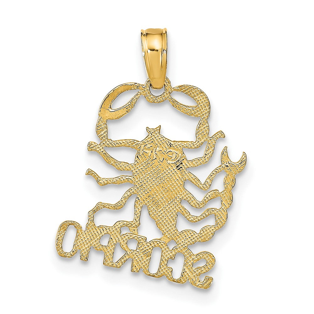 FJC Finejewelers 10 kt Yellow Gold SCORPIO Zodiac Charm 19 x 12 mm