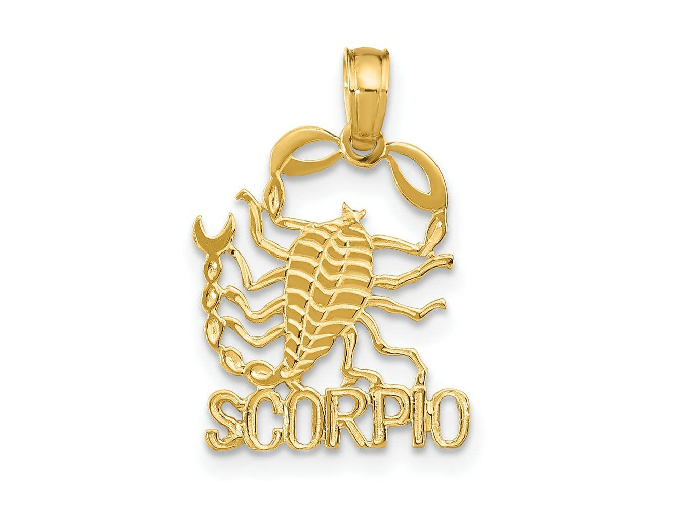 FJC Finejewelers 10 kt Yellow Gold SCORPIO Zodiac Charm 19 x 12 mm