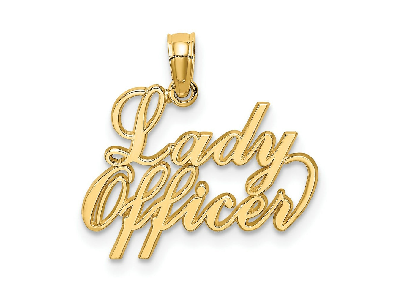FJC Finejewelers 10 kt Yellow Gold LADY OFFICER Charm 14 x 18 mm