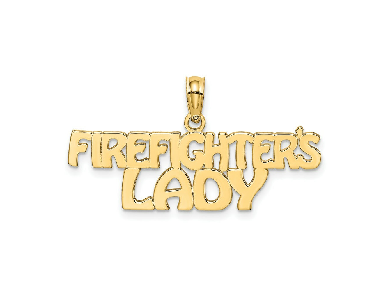 FJC Finejewelers 10 kt Yellow Gold FIREFIGHTER'S LADY Charm 9 x 30 mm