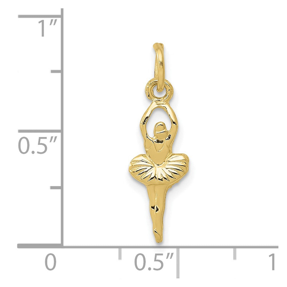 FJC Finejewelers 10 kt Yellow Gold Polished Ballerina Charm 20 x 6 mm