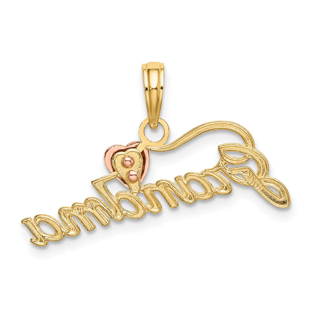 FJC Finejewelers 10 kt Two Tone Gold Two-Tone GRANDMA with Heart Charm 14 x 26 mm