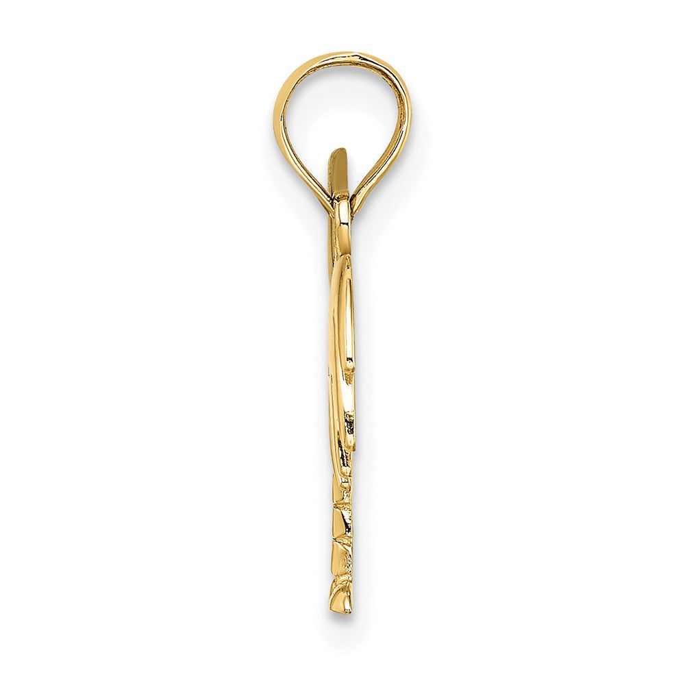 FJC Finejewelers 10 kt Yellow Gold with Rhodium Charleston Palm Tree Charm 15 x 11 mm