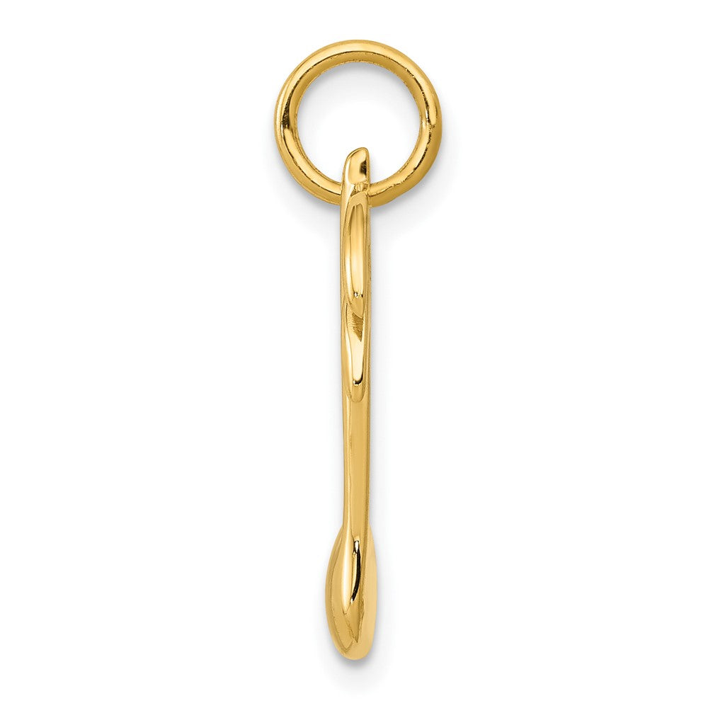 FJC Finejewelers 10 kt Yellow Gold Polished Flat-Backed Musical Note Charm 21 x 10 mm