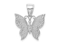 FJC Finejewelers 10 kt White Gold Themed Butterfly Charm 23 mm x 19.3 mm