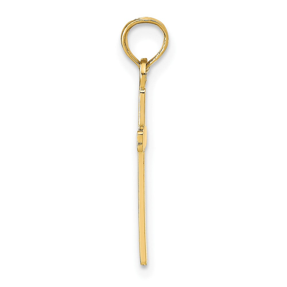 FJC Finejewelers 10 kt Yellow Gold Polished Cross Charm
