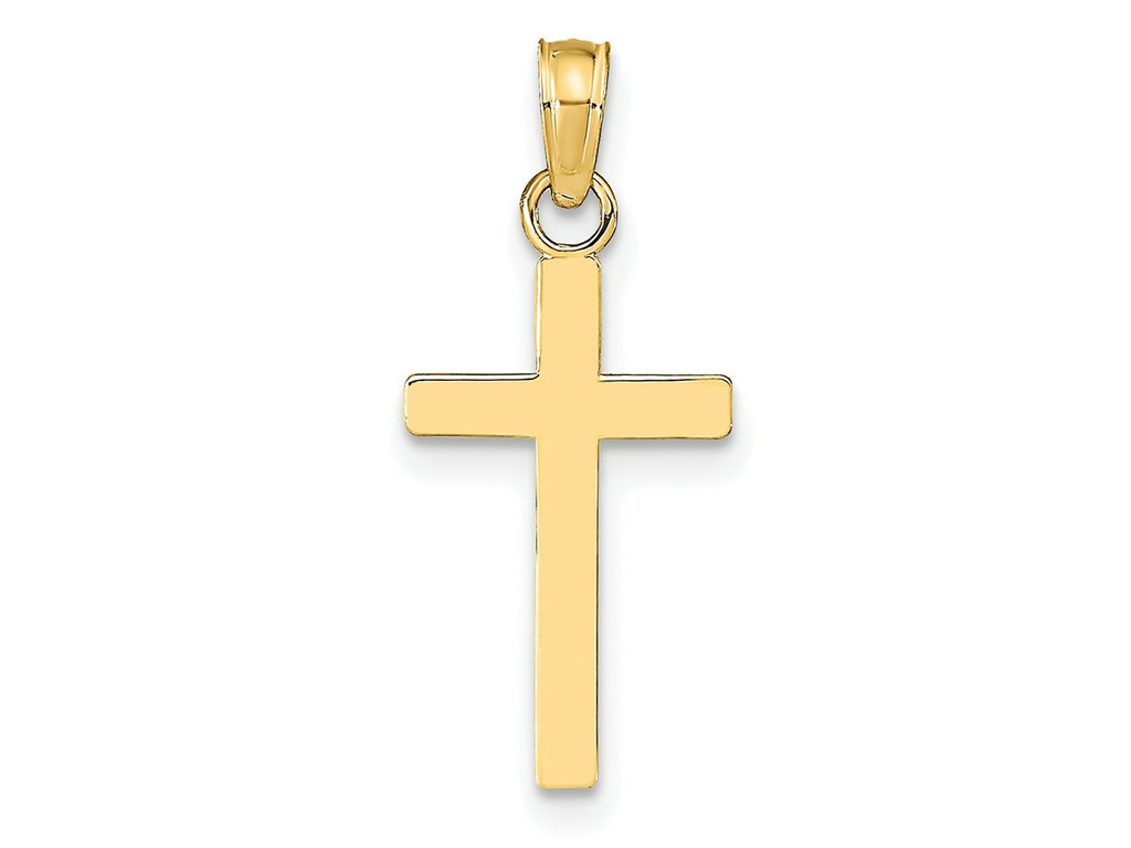 FJC Finejewelers 10 kt Yellow Gold Polished Cross Charm