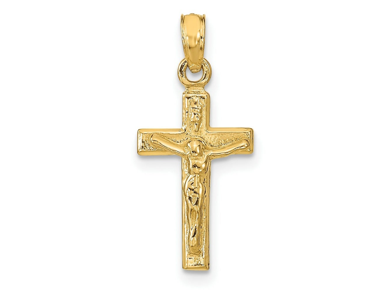 FJC Finejewelers 10 kt Yellow Gold Crucifix Charm 22 x 10 mm