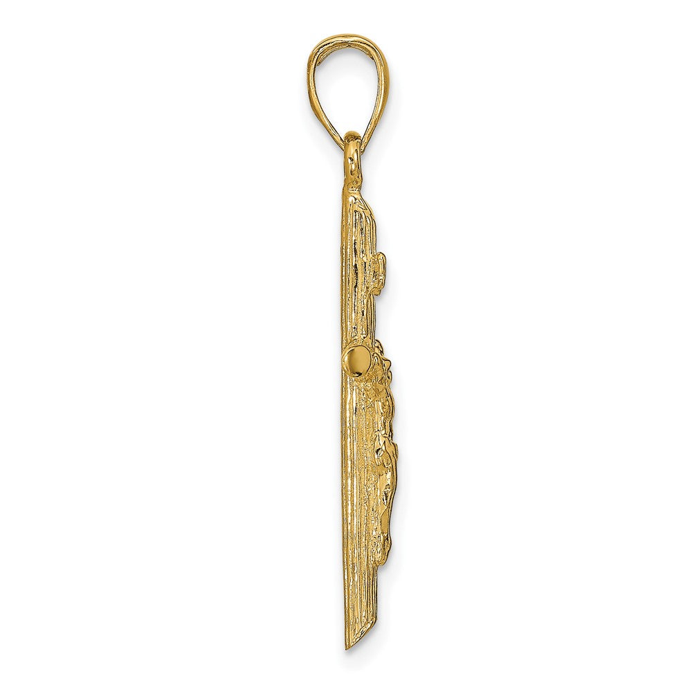 FJC Finejewelers 10 kt Yellow Gold Crucifix Charm 34 x 18 mm