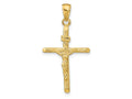 FJC Finejewelers 10 kt Yellow Gold Crucifix Charm 34 x 18 mm