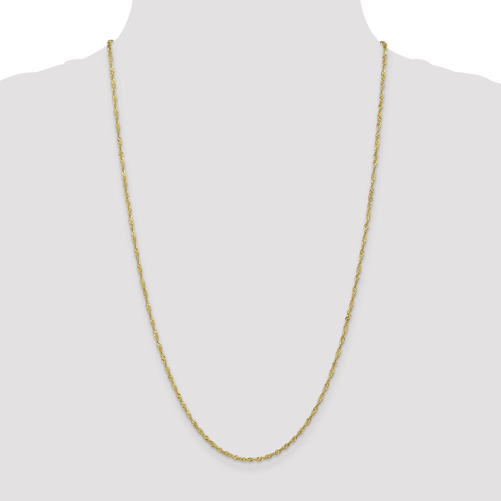 FJC Finejewelers 10 kt Yellow Gold Singapore Chain 22 Inches x 1.7 mm