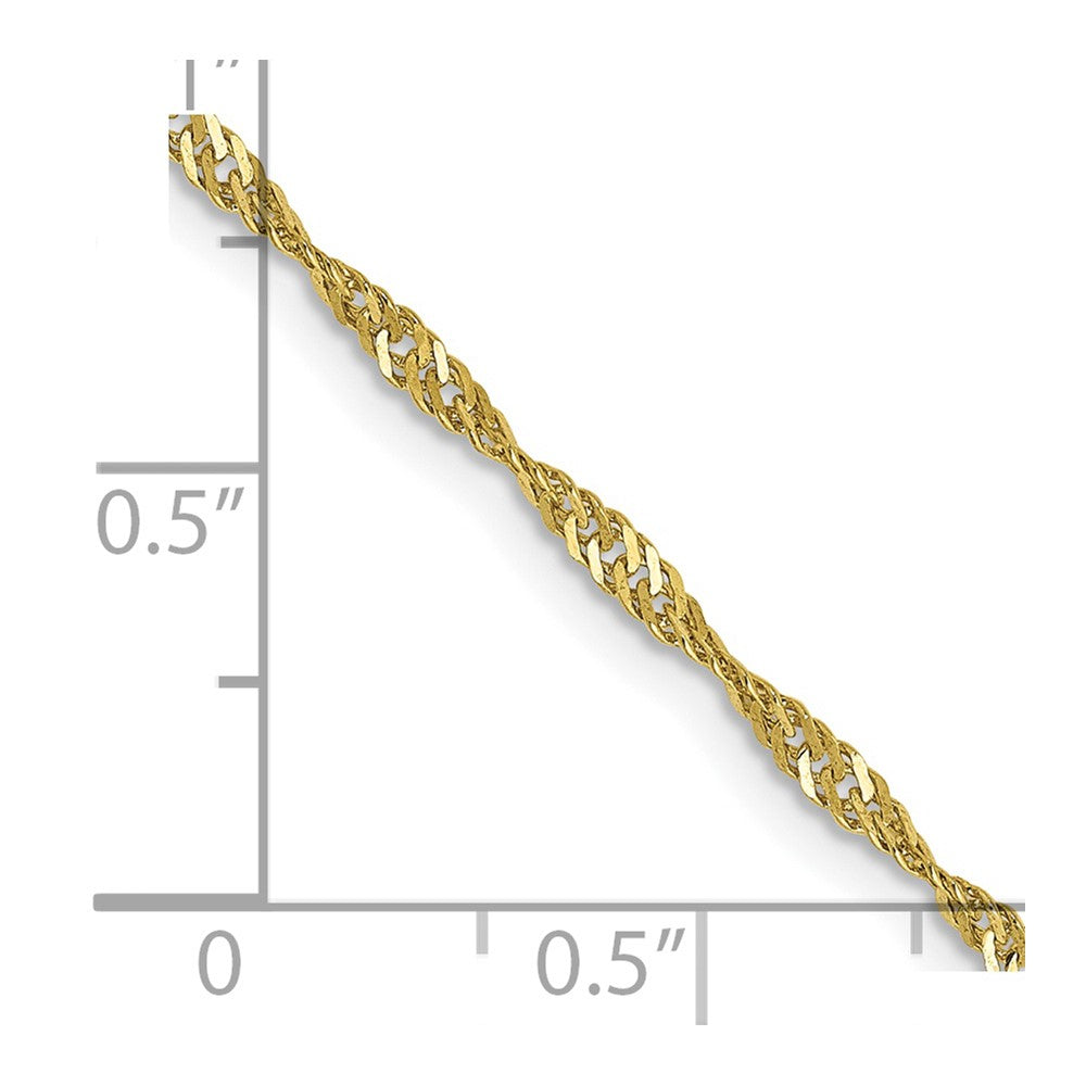 FJC Finejewelers 10 kt Yellow Gold Singapore Chain 22 Inches x 1.7 mm