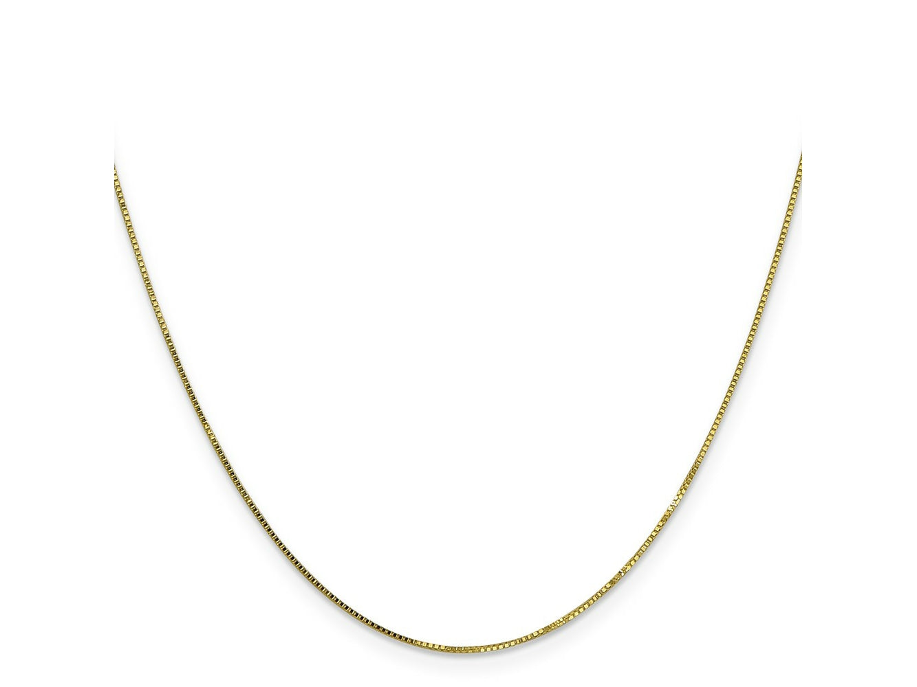 FJC Finejewelers 10 kt Yellow Gold Box Chain 22 Inches x 0.7 mm