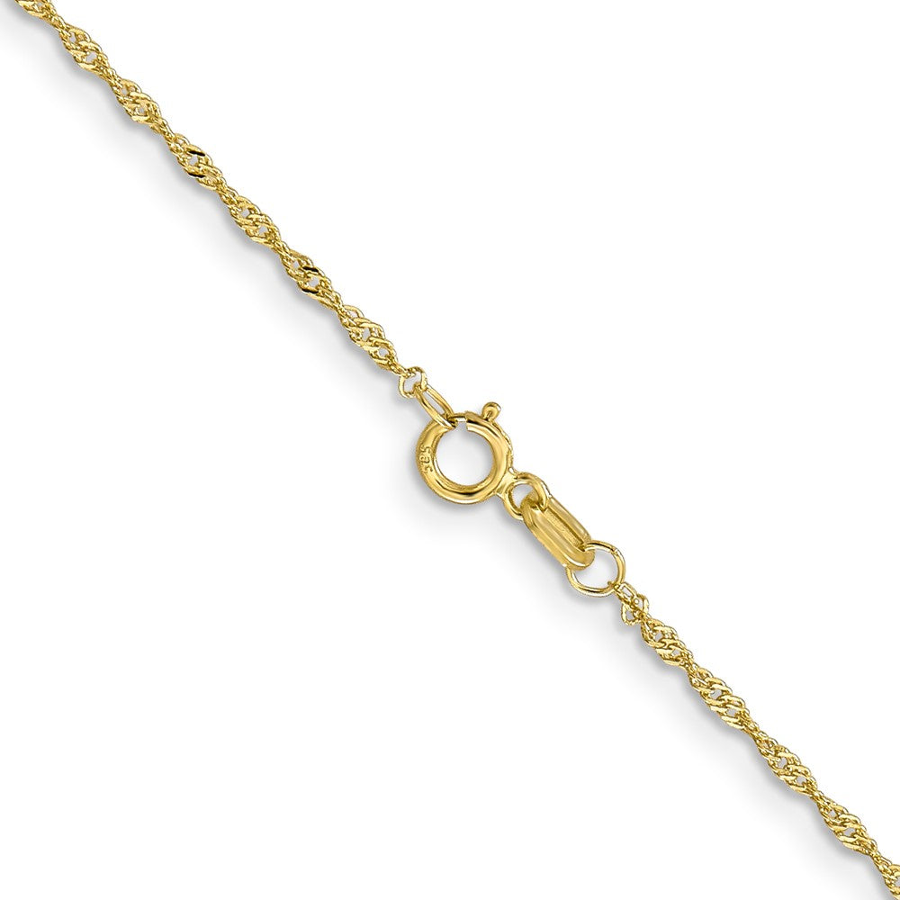 FJC Finejewelers 10 kt Yellow Gold Singapore Chain 22 Inches x 1.1 mm