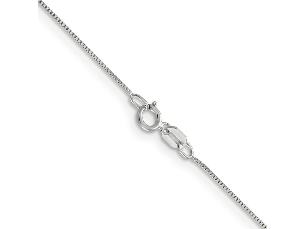 FJC Finejewelers 10 kt White Gold Chain Styles .5mm Box Chain 22 Inches x 0.5 mm