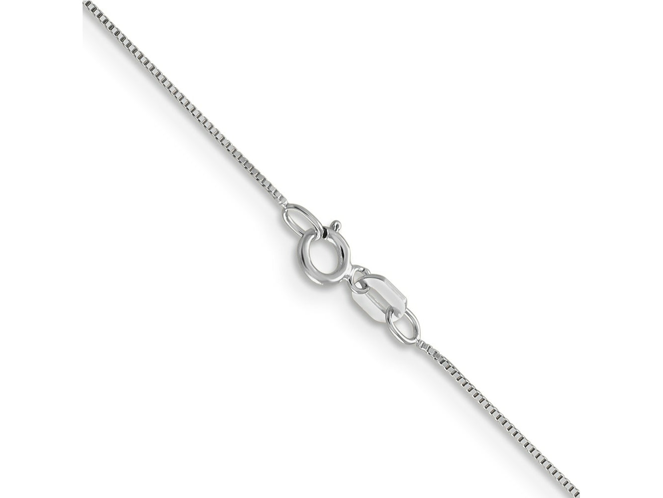FJC Finejewelers 10 kt White Gold Chain Styles .5mm Box Chain 22 Inches x 0.5 mm