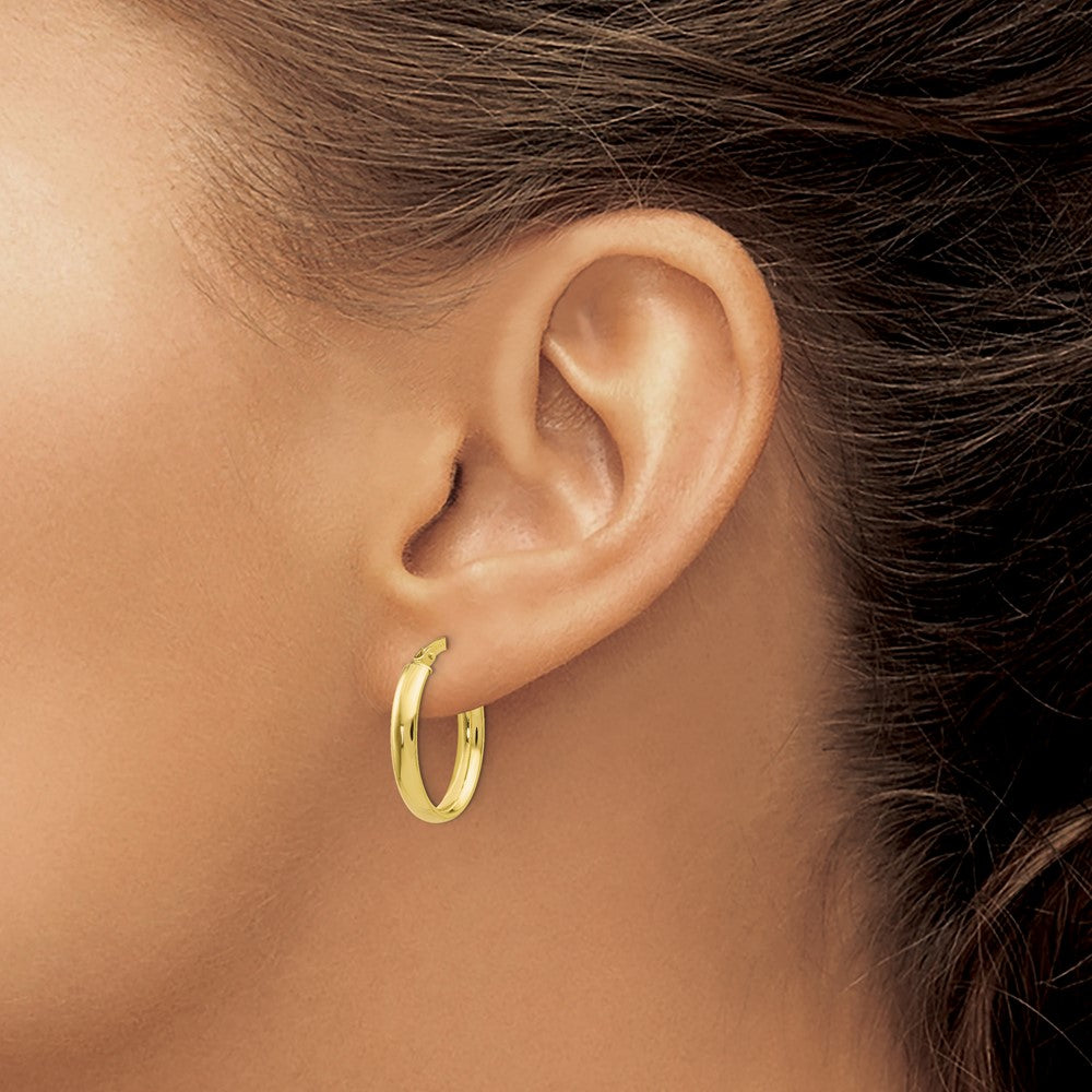 FJC Finejewelers 10 kt Yellow Gold Hoops Polished Hoop Earrings 17 mm x 27 mm