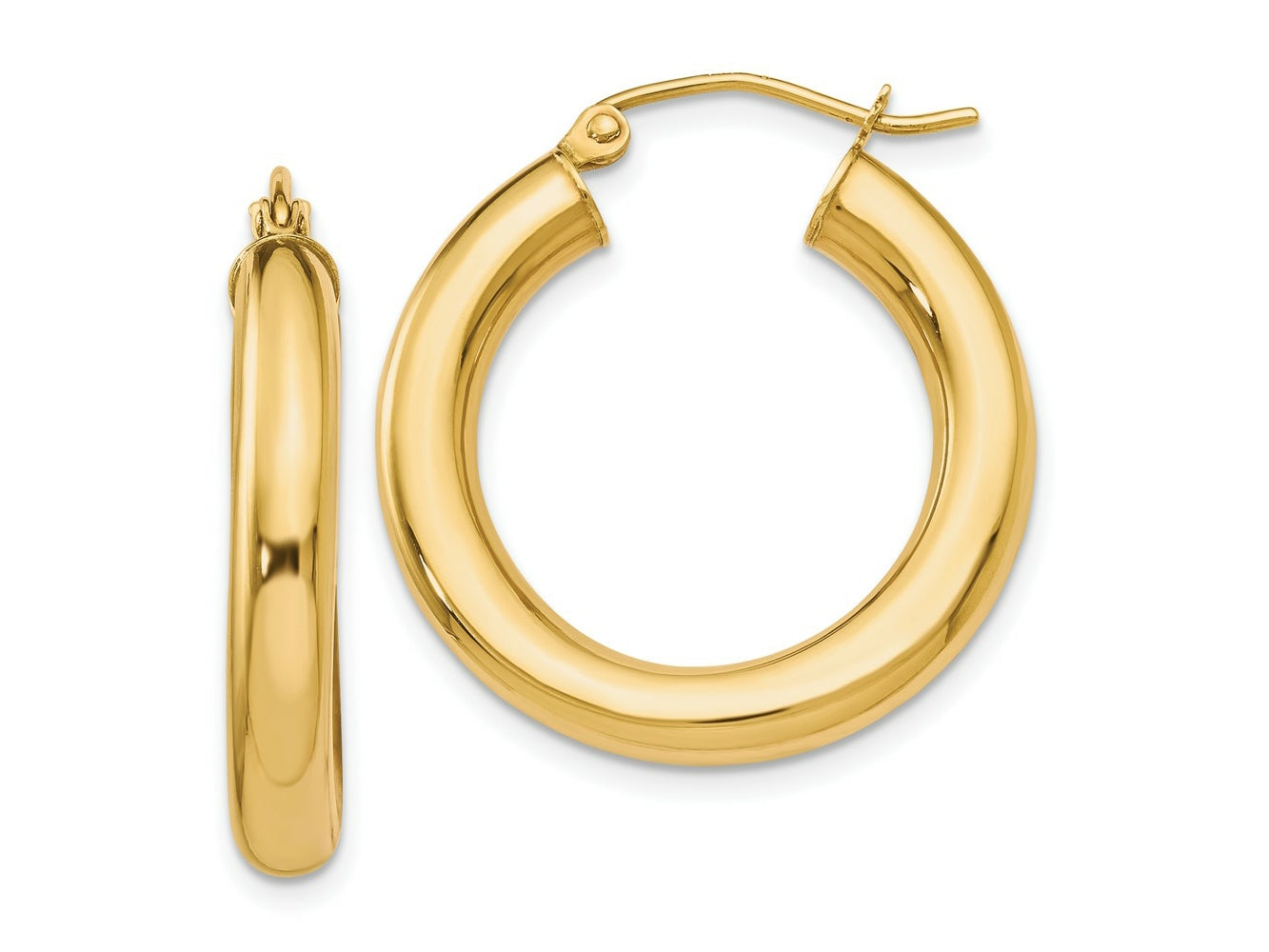 FJC Finejewelers 10 kt Yellow Gold Polished Lightweight Hoop Earrings 26 mm x 16 mm