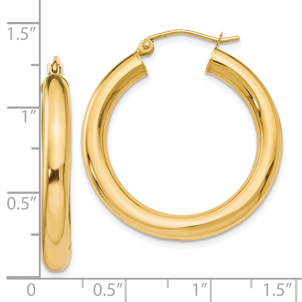 FJC Finejewelers 10 kt Yellow Gold Polished Lightweight Hoop Earrings 31 mm x 16 mm