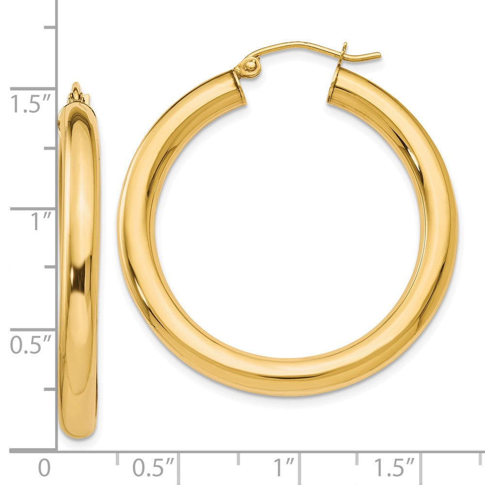 FJC Finejewelers 10 kt Yellow Gold Polished Lightweight Hoop Earrings 37 mm x 19 mm
