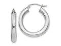FJC Finejewelers 10 kt White Gold Hoops Polished Lightweight Hoop Earrings 26 mm x 16 mm