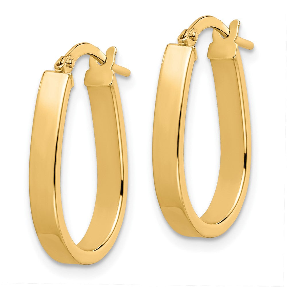 FJC Finejewelers 10 kt Yellow Gold Polished U-Shape Hoop Earrings 22 mm x 16 mm