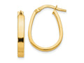 FJC Finejewelers 10 kt Yellow Gold Polished U-Shape Hoop Earrings 22 mm x 16 mm
