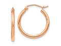 FJC Finejewelers 10 kt Rose Gold Hoop Polished Hinged Hoop Earrings