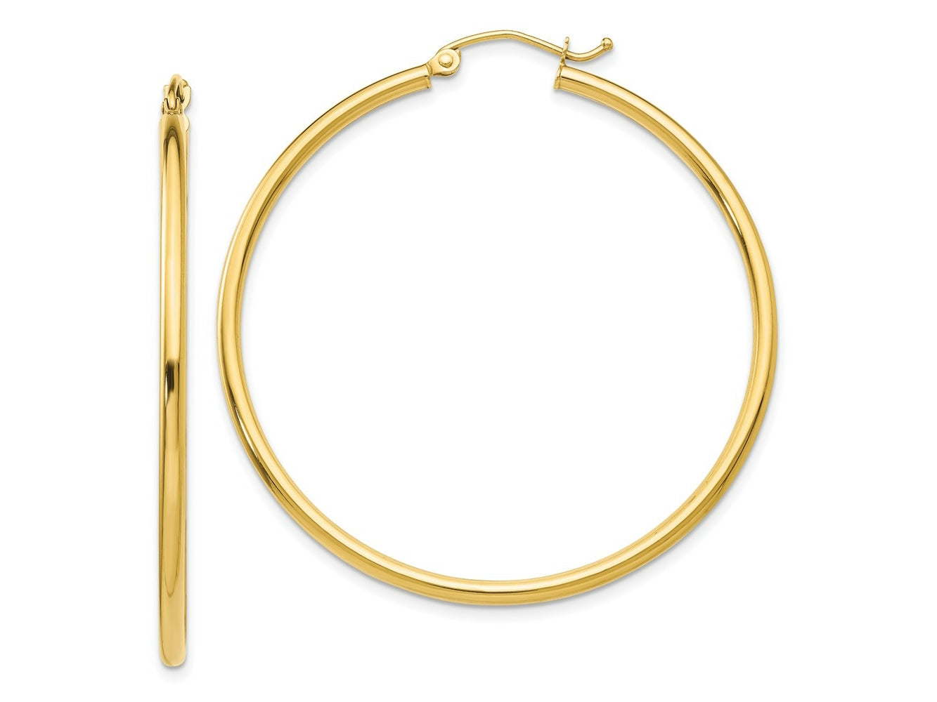 FJC Finejewelers 10 kt Yellow Gold Polished Hinged Hoop Earrings