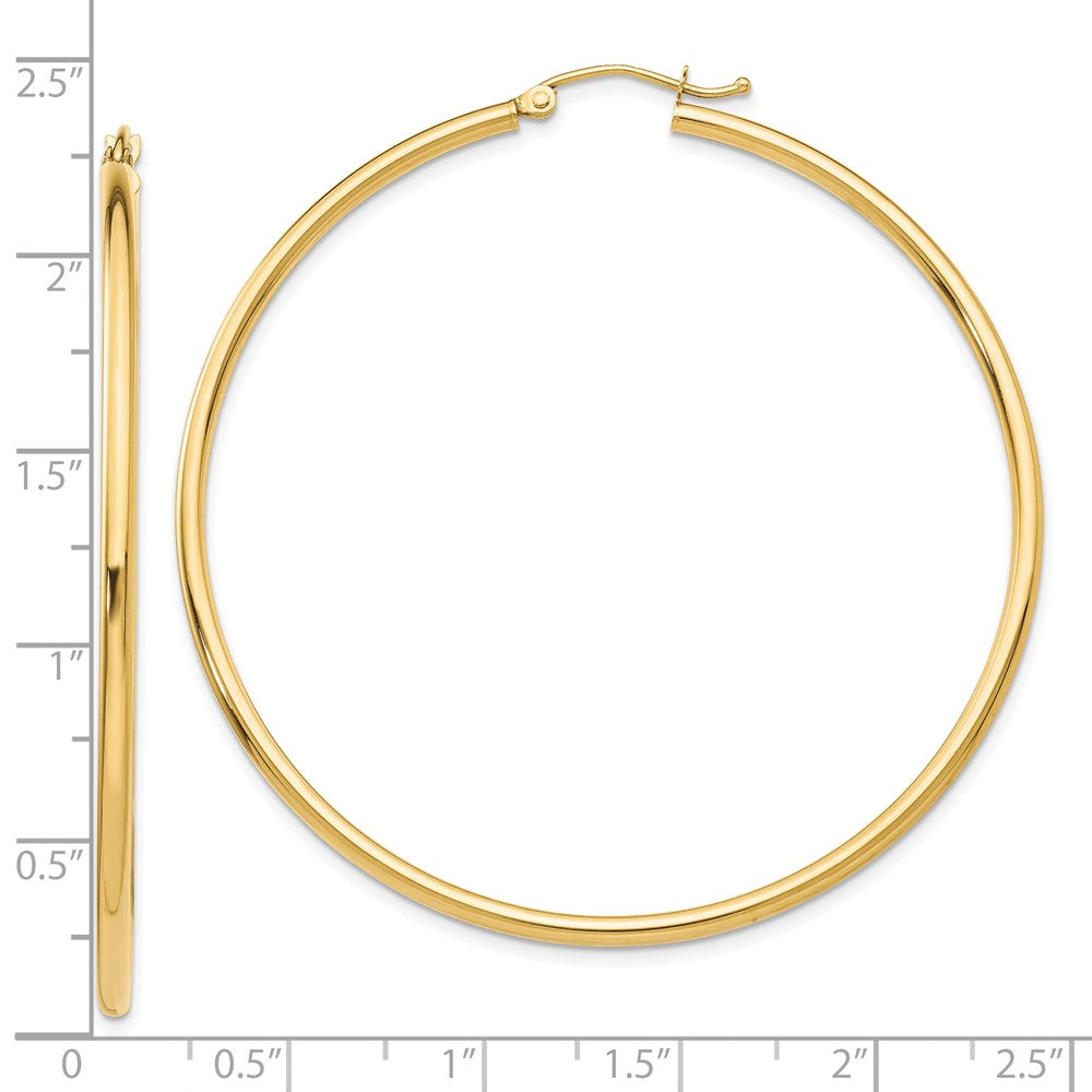 FJC Finejewelers 10 kt Yellow Gold Polished Hinged Hoop Earrings