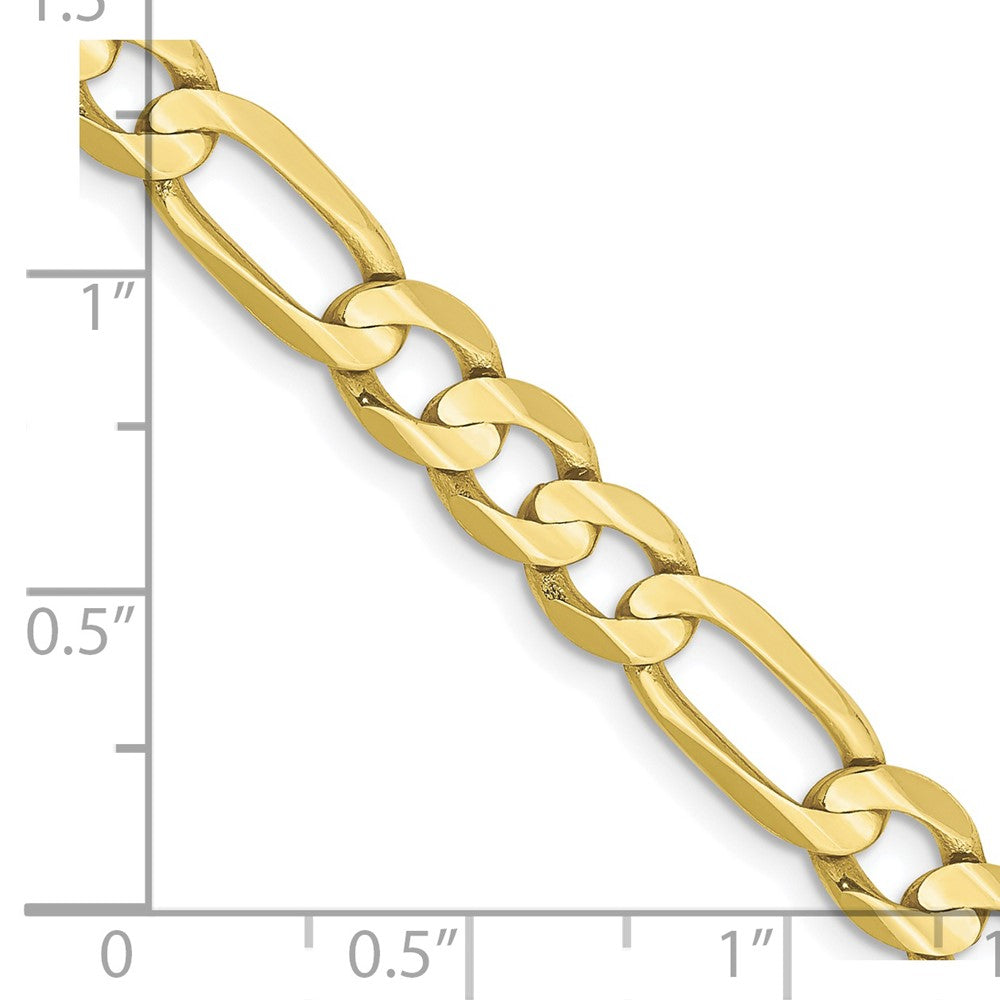 FJC Finejewelers 10 kt Yellow Gold Concave Open Figaro Chain Bracelet 9 Inches x 6 mm