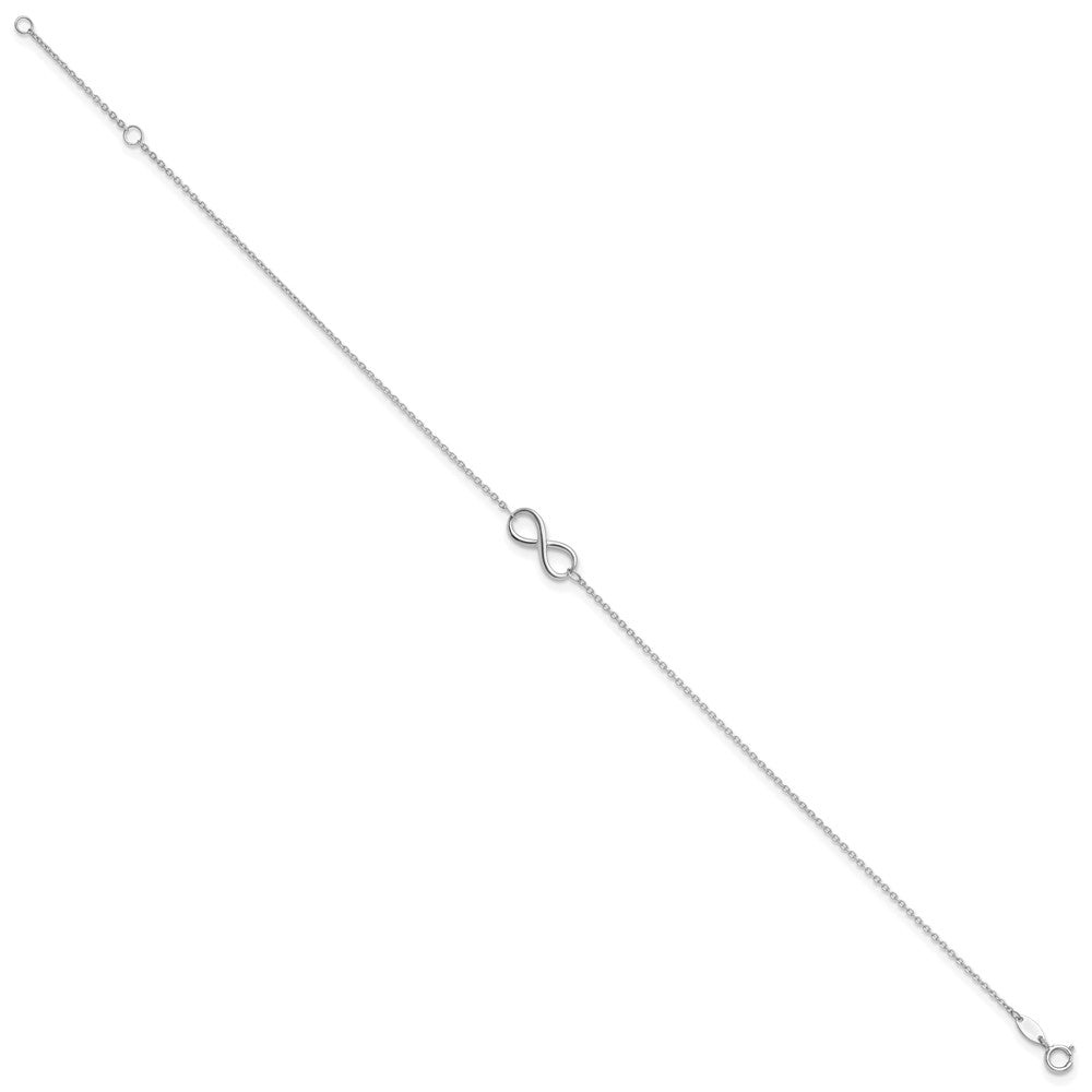 FJC Finejewelers 10 kt White Gold Cable Polished Infinity with 1in ext. Anklet 9 Inches x 6 mm